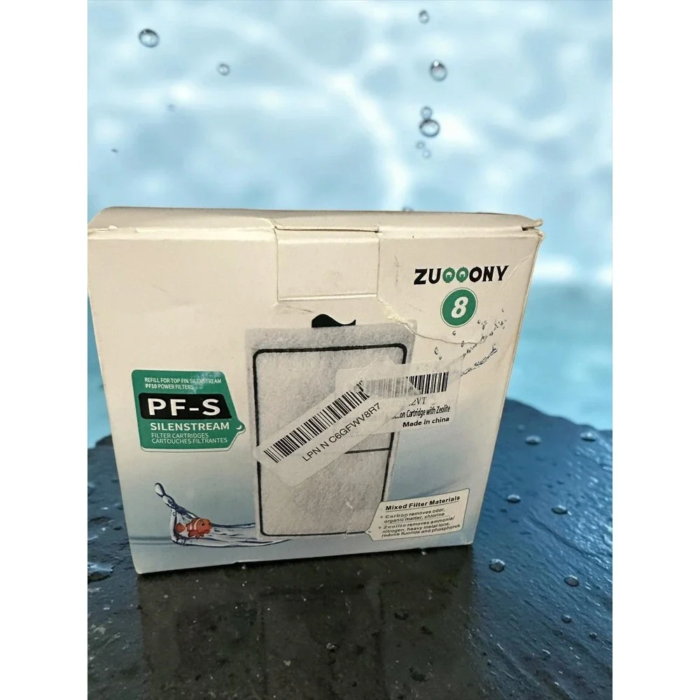 8 Pack PF-S Fish Tank Filter Cartridges for Top Fin Silenstream PF-S